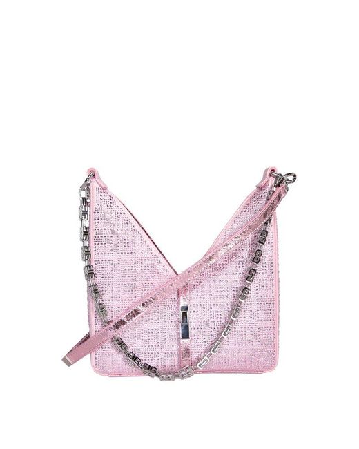 Givenchy Pink 4g Strass Cut-out Shoulder Bag