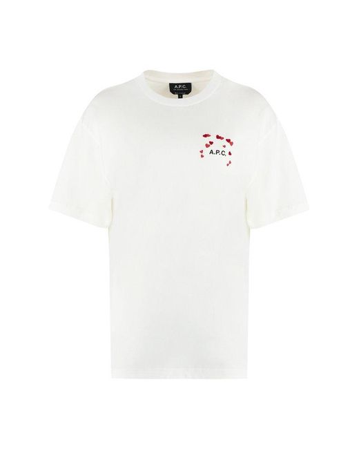 A.P.C. White Amo Cotton Crew-Neck T-Shirt