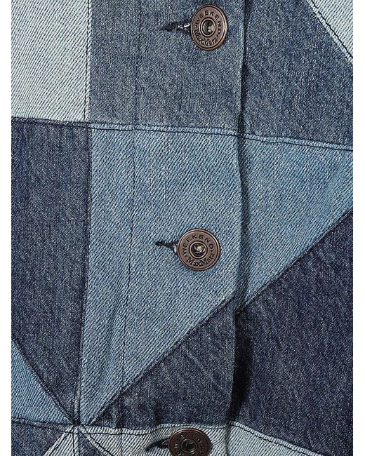 Weekend by Maxmara Blue Oversized Patchwork Denim Jacket