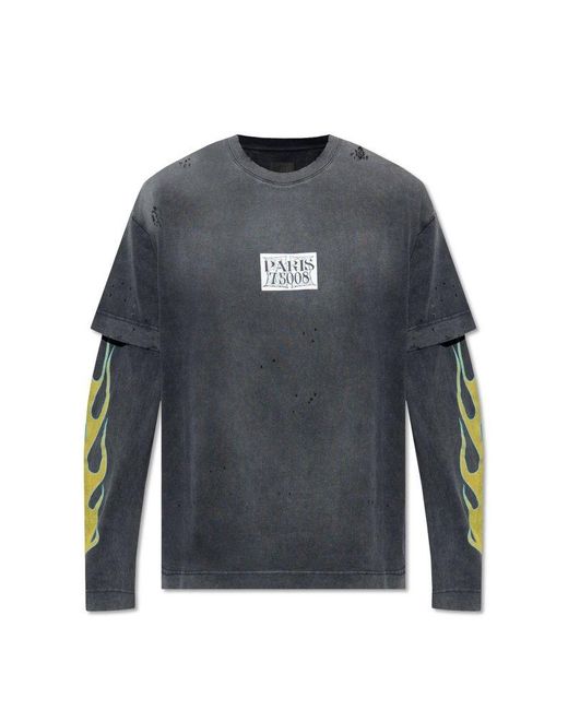 Givenchy T-shirt With Logo in Gray for Men | Lyst