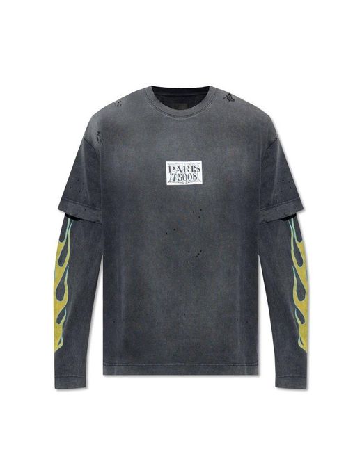 Givenchy Gray T-shirt With Logo for men