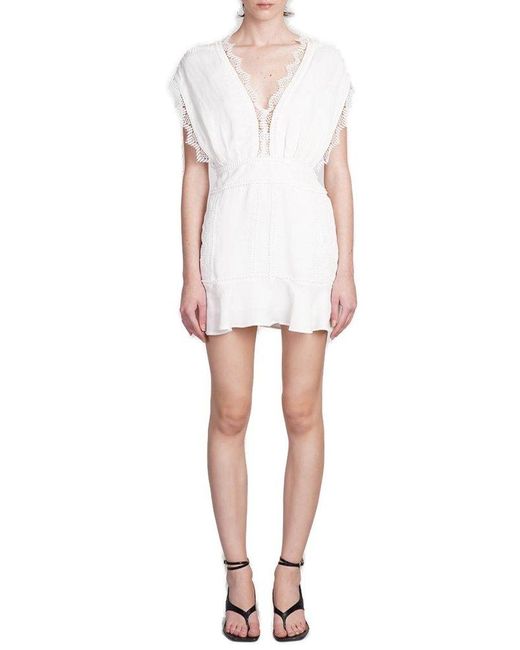 IRO White Cierra Lace Detailed Dress