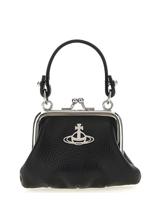 Vivienne Westwood Black Top Handle Mini Granny Handbag