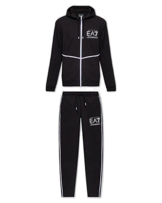 EA7 Sweatshirt & Sweatpants Set in Black for Men | Lyst