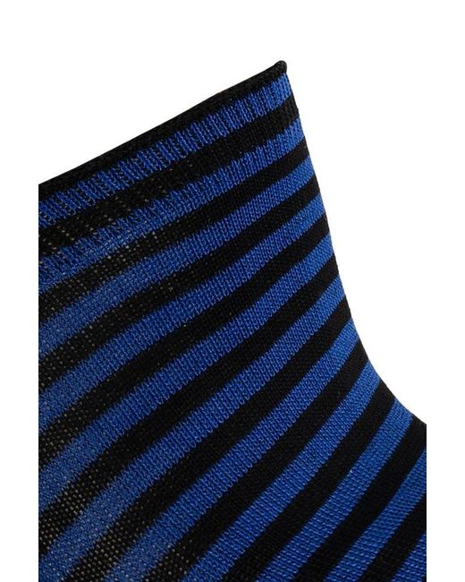 Paul Smith Blue Striped Pattern Socks for men