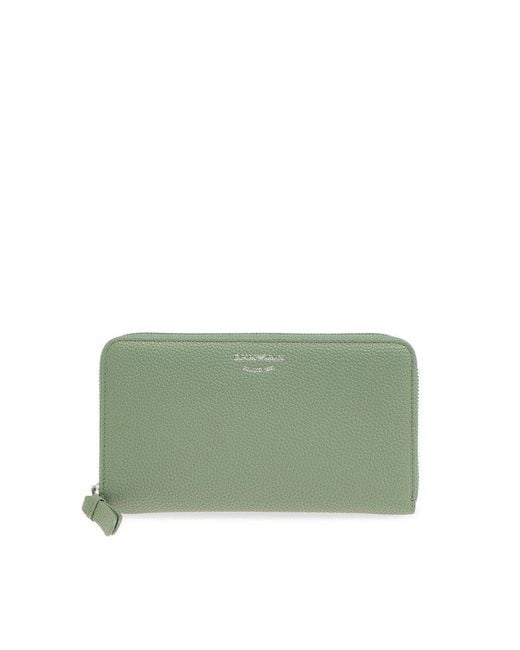 Emporio Armani Green Wallet With Logo,