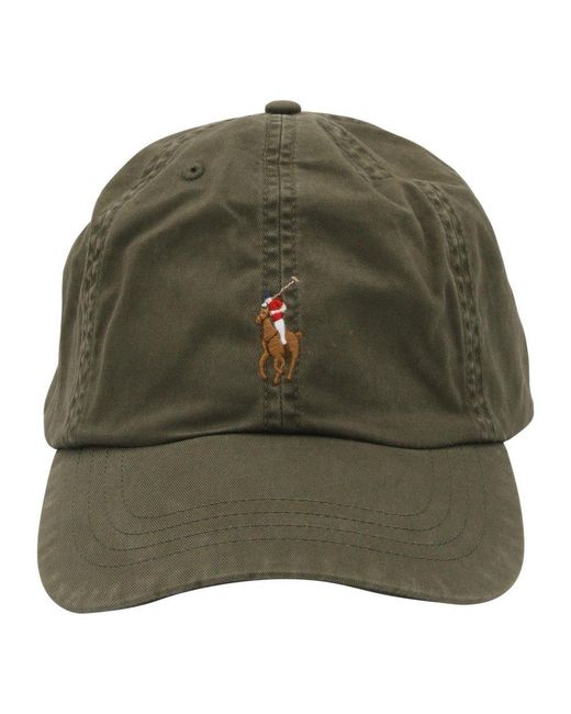 Polo Ralph Lauren Green Military Cotton Hat for men