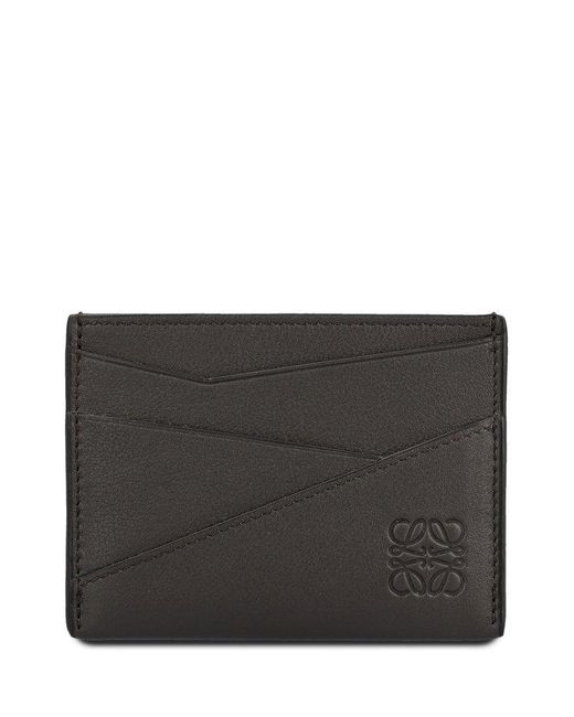 Loewe Black Logo Embossed Card Holder for men