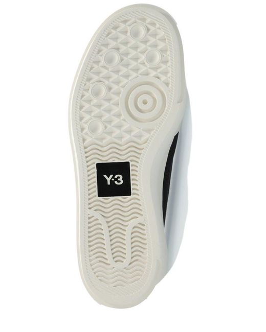 Y-3 Black Nizza Round-toe Lace-up Sneakers for men