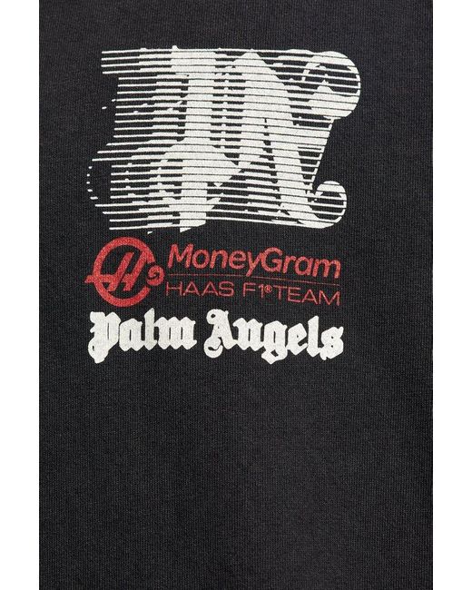 Palm Angels Black Printed T-shirt, for men