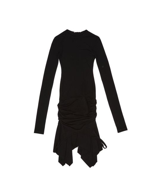 Acne Black Double-Layer Effect Dress