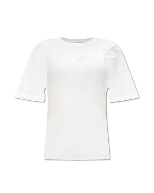 IRO White 'umae' Draped T-shirt,