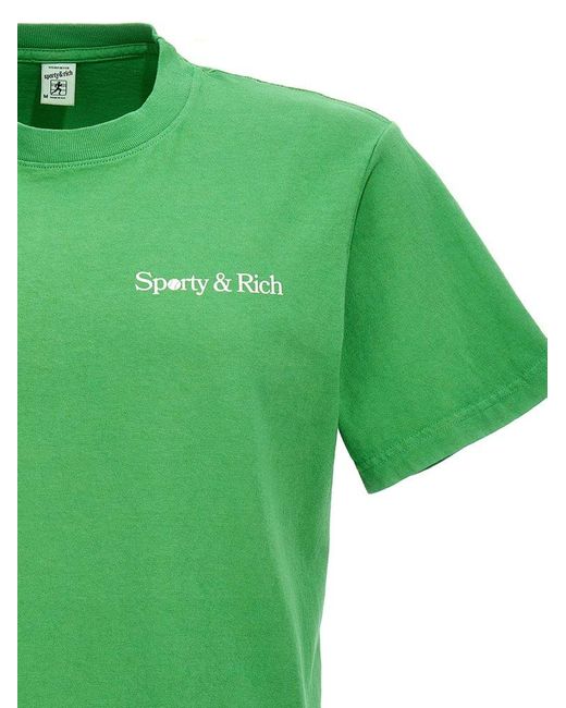 Sporty & Rich Green Raquet And Health Club T-shirt