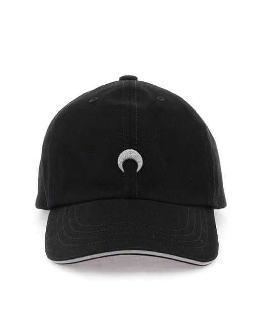 MARINE SERRE Black "Baseball Cap With Moon Logo