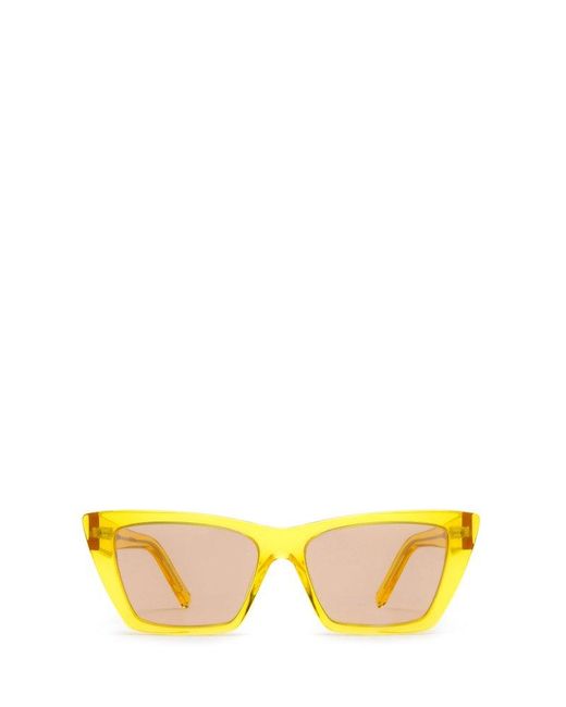 Saint Laurent Sl 276 Mica Sunglasses in Yellow | Lyst UK