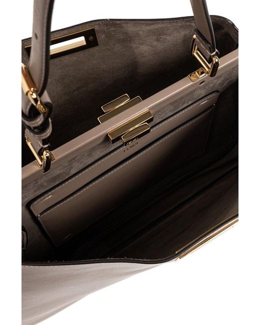 Fendi Brown Peekaboo Soft Large Tote Bag