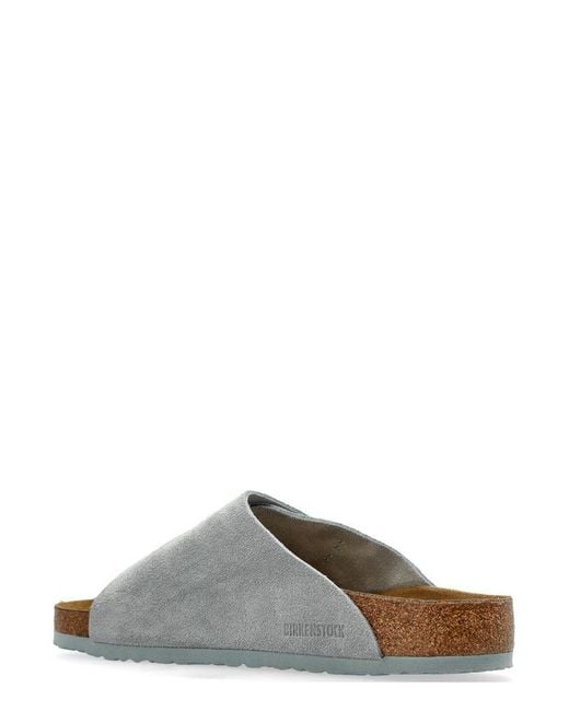 Birkenstock Gray Zürich Double Buckle Slippers for men