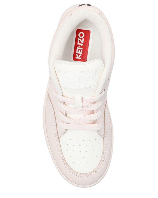 KENZO White Dome Lace-up Sneakers