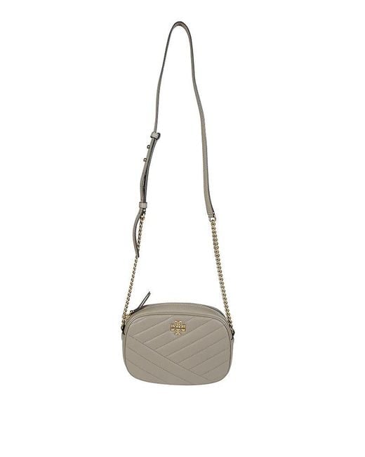 Tory Burch White Kira Chevron Small Crossbody Bag