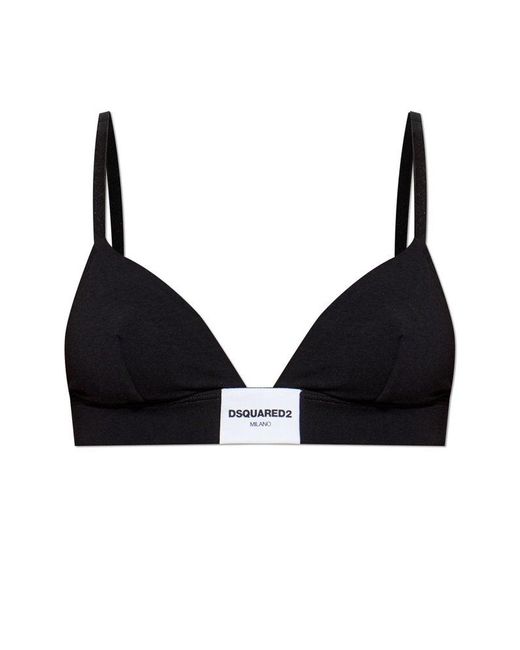 DSquared² Black Bra With Logo