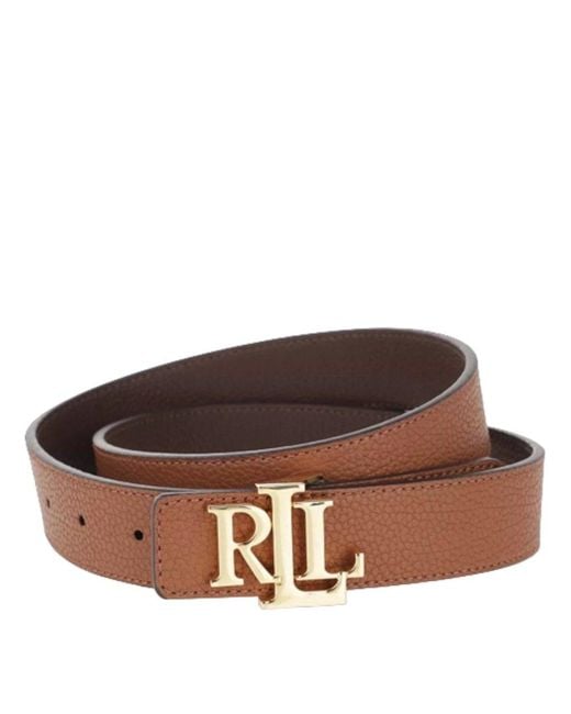 Polo Ralph Lauren Logo Buckle Fastened Reversible Belt in Brown Lyst UK