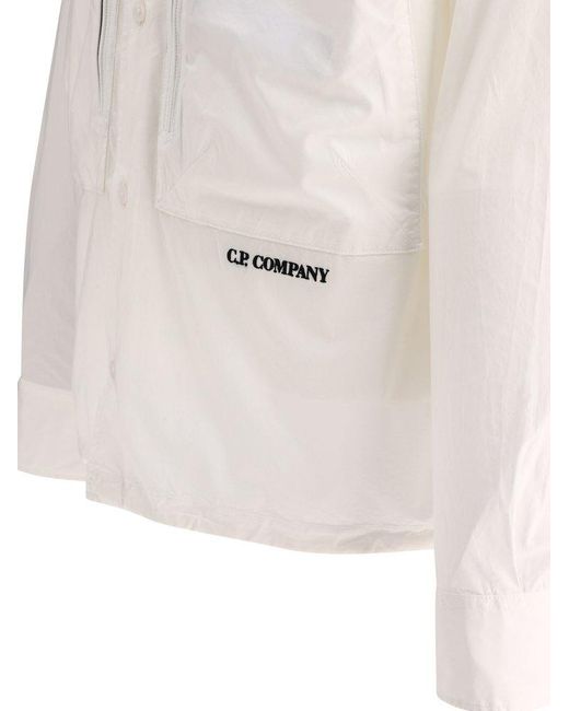C P Company Natural Poplin Overshirt for men