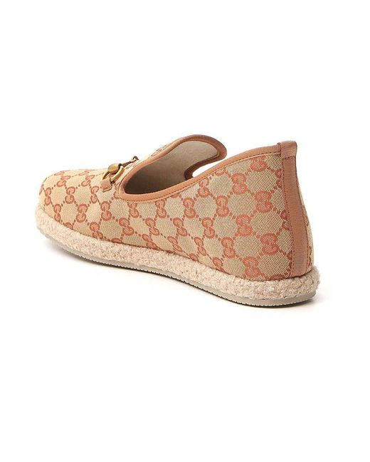 Gucci Pink GG Monogram Print Loafers for men
