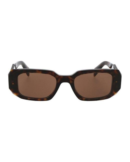 Prada Brown Pr 17ws Rectangle-frame Acetate Sunglasses