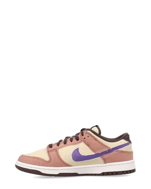 Nike Pink Dunk Low Round Toe Sneakers