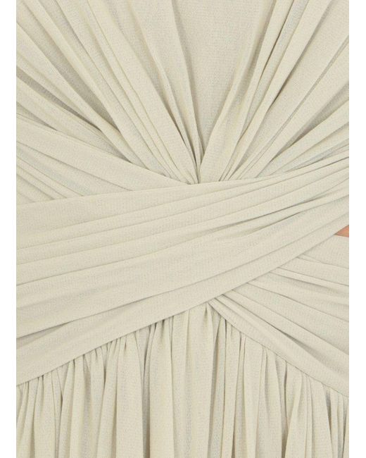 Philosophy Di Lorenzo Serafini White Cut-out Detailed Pleated Midi Dress
