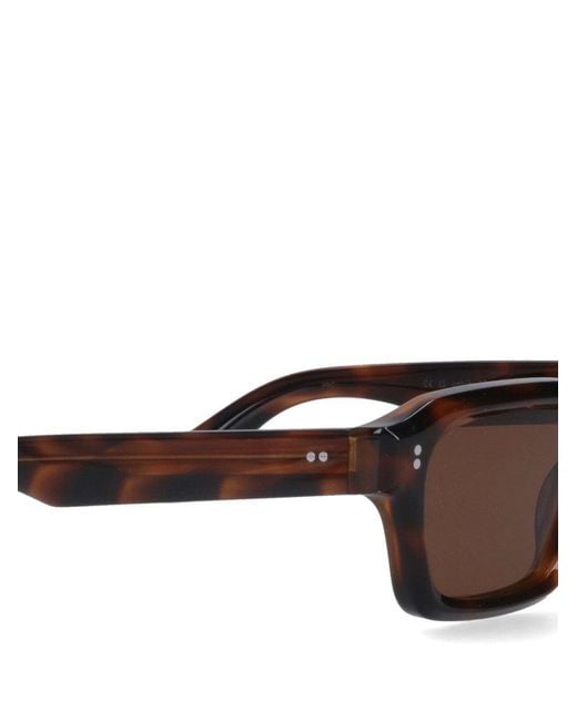 Chimi Brown Rectangular Sunglasses