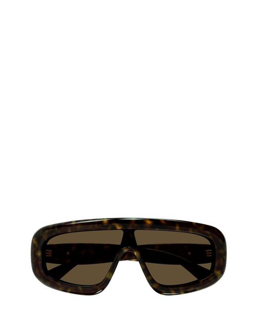 Bottega Veneta Black Shield Frame Sunglasses