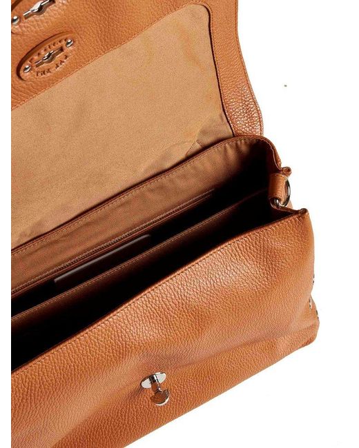 Zanellato Brown Postina Daily Twist-lock Medium Tote Bag