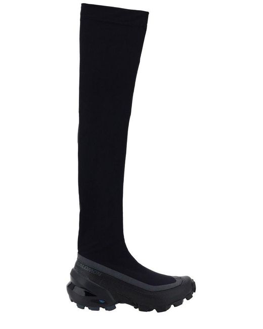 MM6 by Maison Martin Margiela Black X Salomon Thigh-length Round-toe Boots