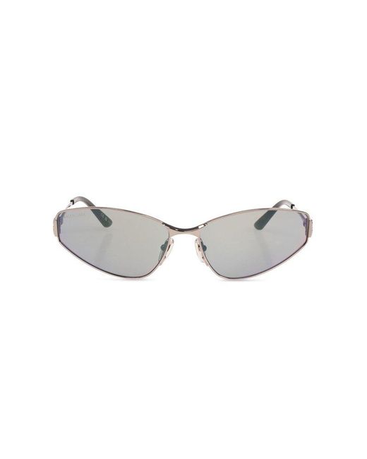 Balenciaga Metallic Sunglasses With Logo,