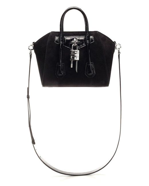 Givenchy Black Mini Antigona Lock Handbag