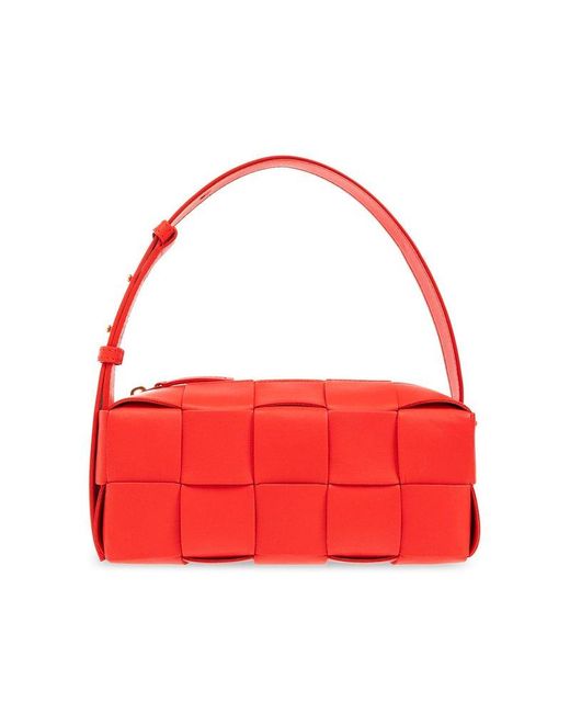 Bottega Veneta Red 'brick Cassette Small' Shoulder Bag