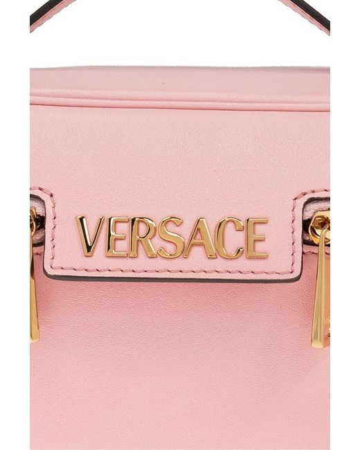 Versace Pink Tag Zipped Vanity Bag