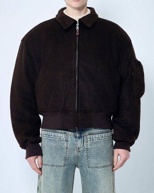 Entire studios Black Duke Flight Jacket for men