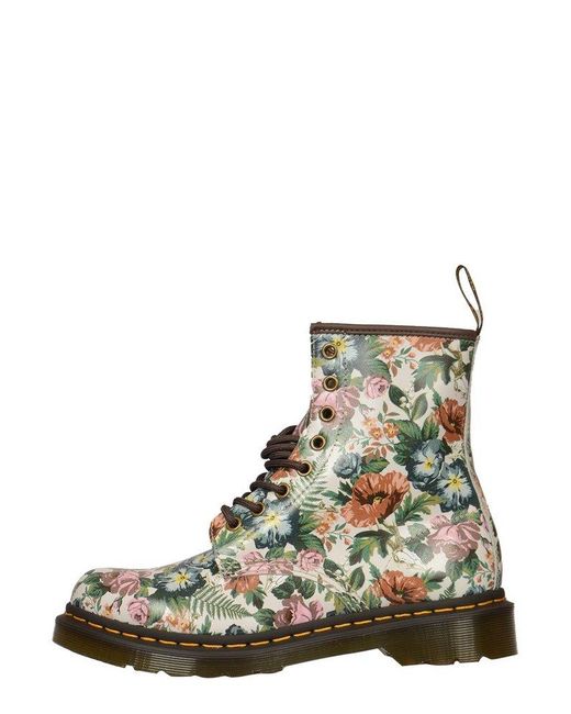 Dr. Martens Green 1460 All-over Printed Lace-up Boots