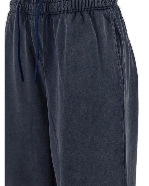 Acne Blue Low-waisted Wide-leg Sweatpants
