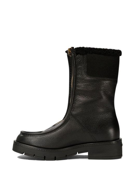 Ferragamo Black Montse Logo Embossed Ankle Boots