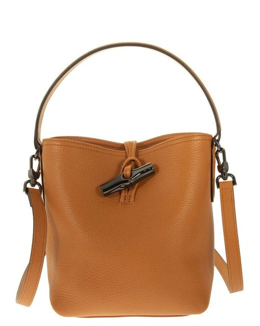 Longchamp Brown Roseau Essential - Bucket Bag S