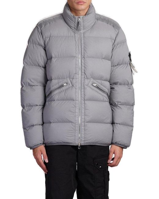 Stone island puffer jacket grey sale