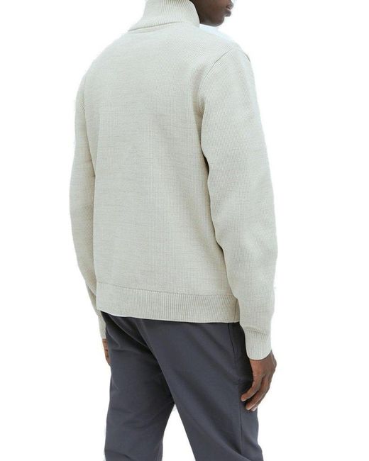 Adidas Originals Gray Lawton High-neck Zip-up Cardigan for men