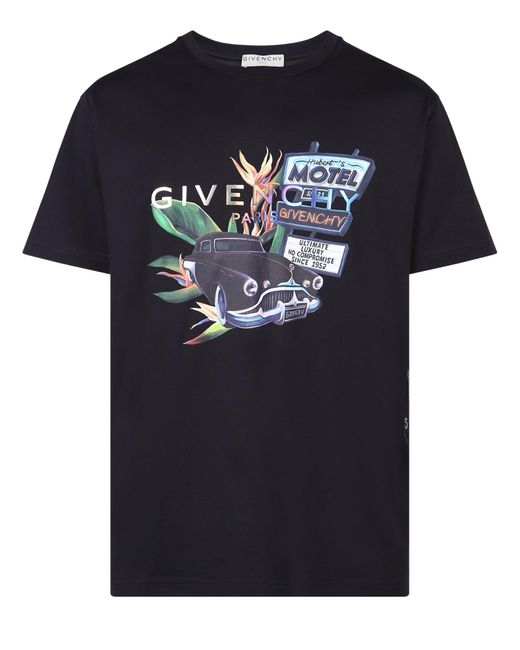 Givenchy Black Logo Graphic Print T-shirt for men