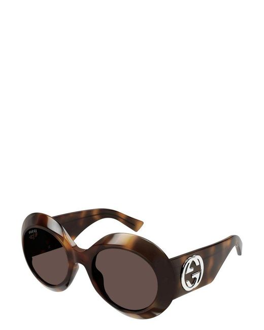 Gucci Black Round-frame Sunglasses