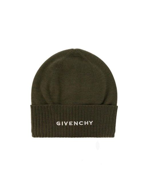 Givenchy Beanie With Logo in Green for Men | Lyst