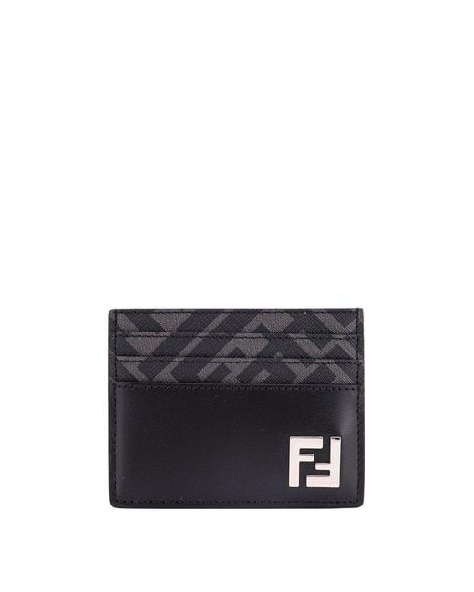 Fendi Black Ff Squared Wallets, Card Holders for men
