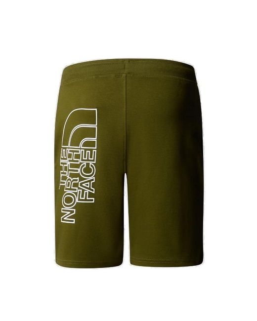 The North Face Green Logo Printed Drawstring Shorts for men